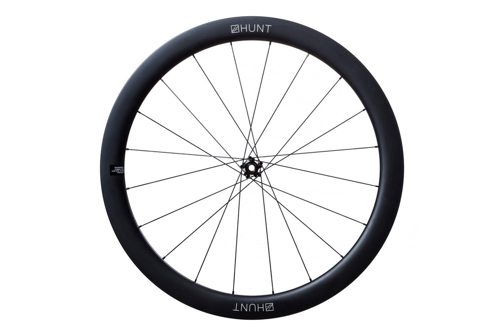 Side profile of the HUNT 50 Carbon Aero Disc front wheel